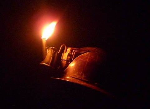 Antique Carbide Coal Mining Miners Lamp Light Lantern Shanklin Guy’s Dropper