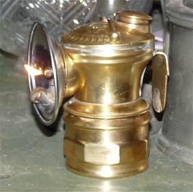 Antique Carbide Coal Mining Miners Lamp Light Lantern Shanklin Guy’s Dropper